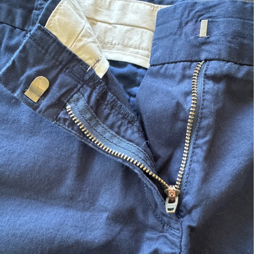 J. Crew Broken In Chino Cotton Shorts Women's Size 12 Navy Blue - Picture 6 of 8